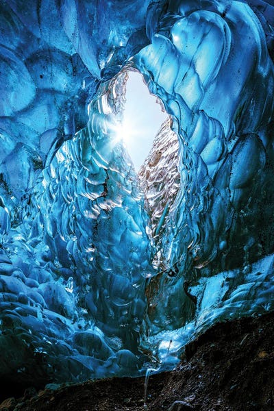 Abstracts In Nature: Opening In A Glacial Ice Cave, Iceland by Jane Rix