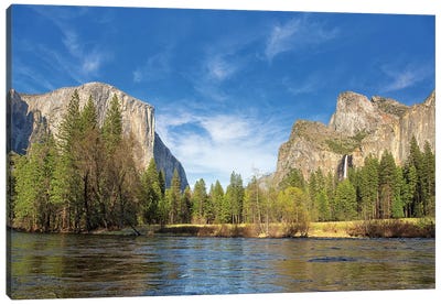 Yosemite Landscape Canvas Art Print - Cliff Art