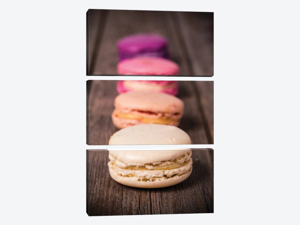 Assorted Macaroons by Jane Rix 3-piece Canvas Wall Art