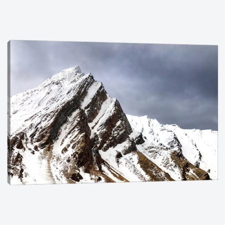 Snow Covered Mountains And Stormy Sky, Svalbard Canvas Print #JRX195} by Jane Rix Canvas Artwork