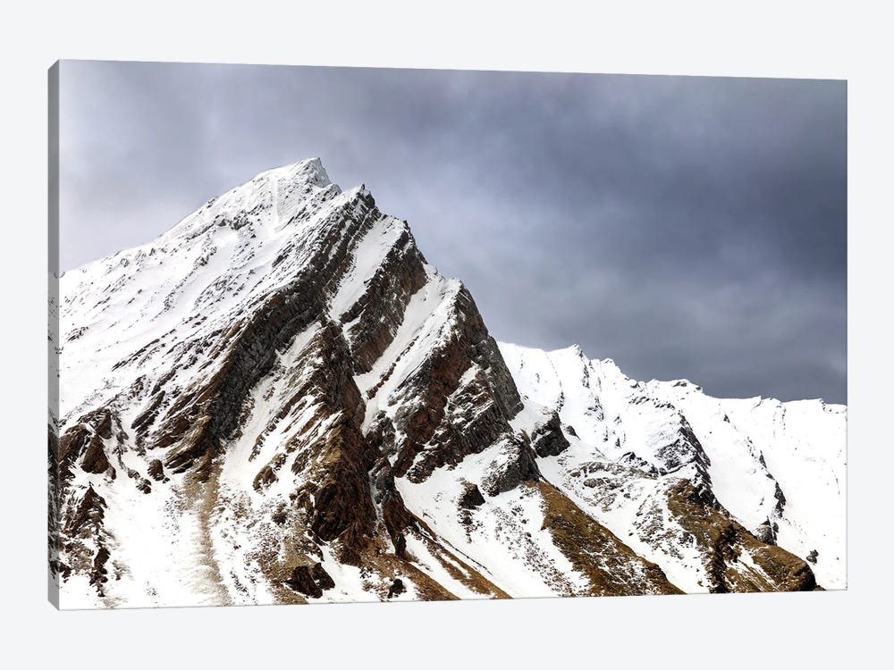 Snow Covered Mountains And Stormy Sky, Svalbard by Jane Rix 1-piece Art Print