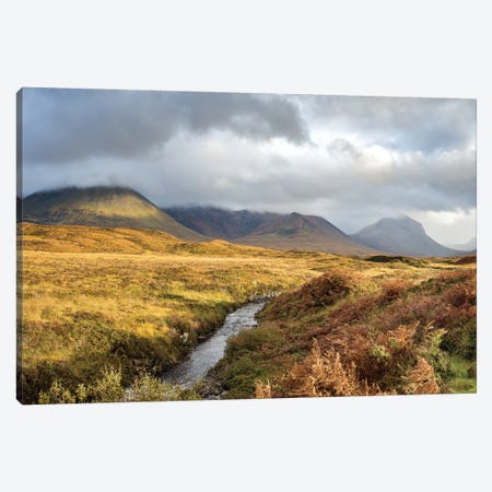 Scottish Highlands Panorama Canvas Print #JRX202} by Jane Rix Art Print