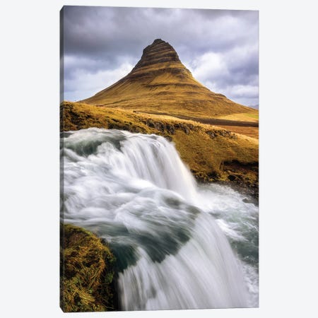 Kirkjufell Mountain And Waterfall, Snaefellsnes Peninsula, Iceland Canvas Print #JRX203} by Jane Rix Canvas Print