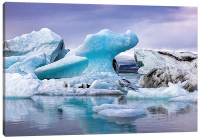 Jokulsarlon Glacial Lagoon Iceland Canvas Art Print - Glacier & Iceberg Art