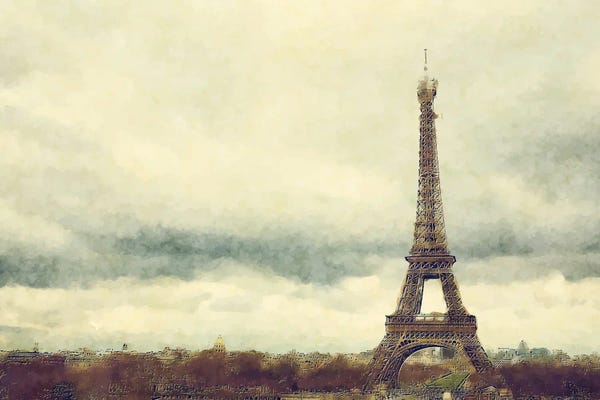 Jane Rix: Eiffel Tower Watercolour by Jane Rix