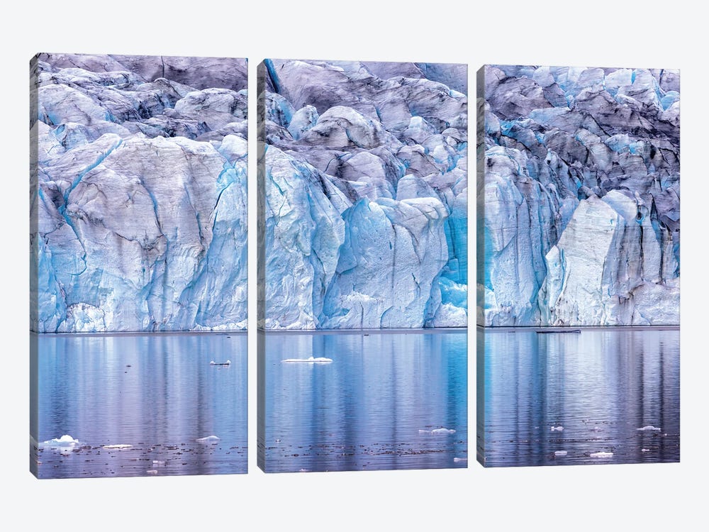 Fjalljokull Glacier With Reflection, Iceland by Jane Rix 3-piece Canvas Wall Art