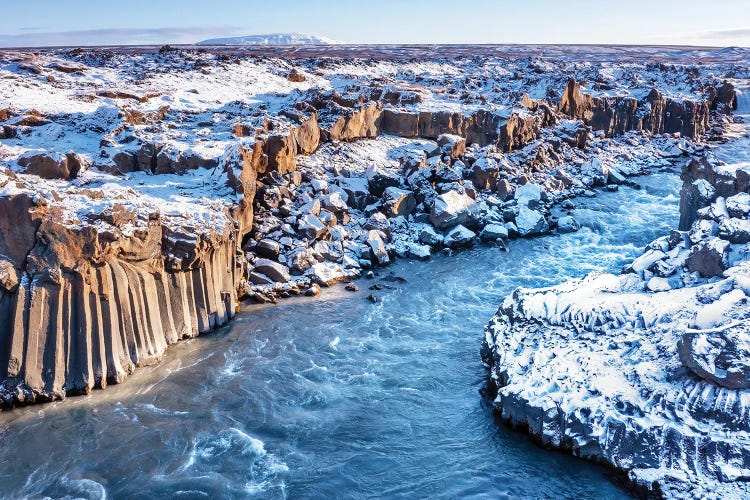 Aldeyjarfoss Waterfall And Basalt Columns, Iceland