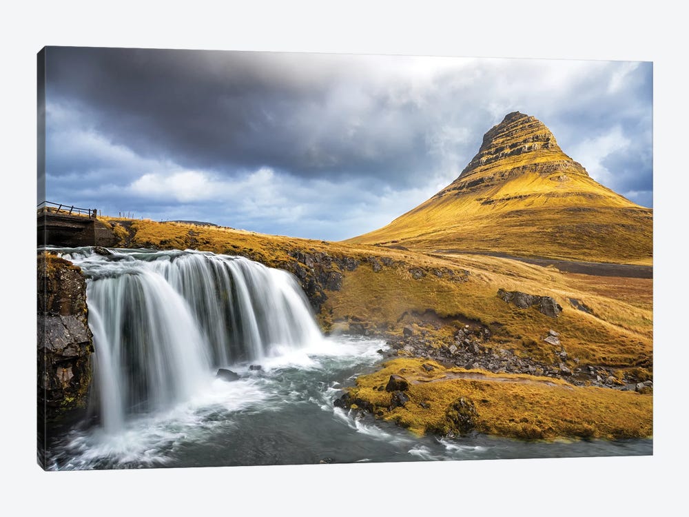 Kirkjufell Mountain And Waterfall, Iceland by Jane Rix 1-piece Canvas Artwork