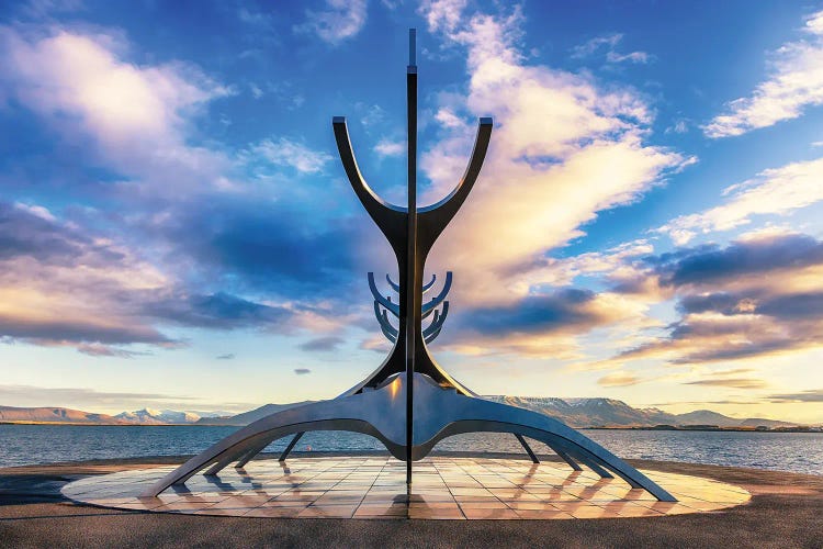 The Sun Voyager At Sunrise, Reykjavik, Iceland by Jane Rix wall art