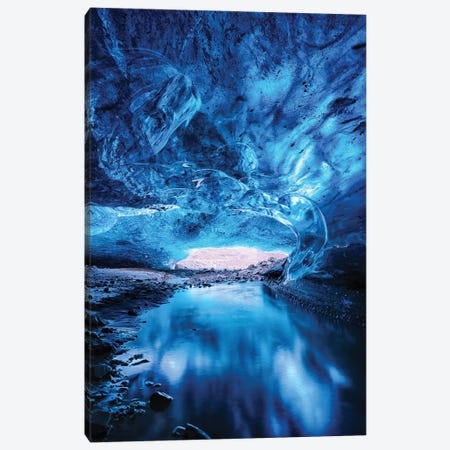 Blue Ice Cave And River, Iceland Canvas Print #JRX251} by Jane Rix Canvas Wall Art
