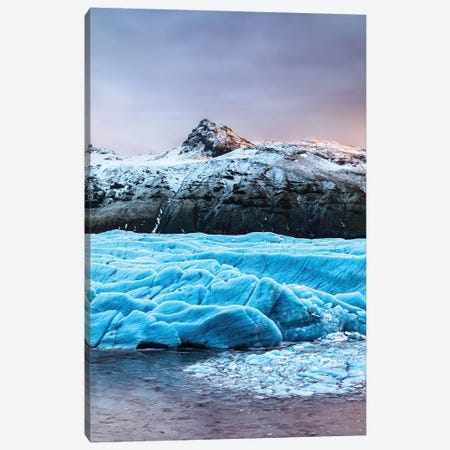 Svinafellsjokull Glacier Landscape And Snow-Covered Mountains, Iceland Canvas Print #JRX252} by Jane Rix Canvas Wall Art