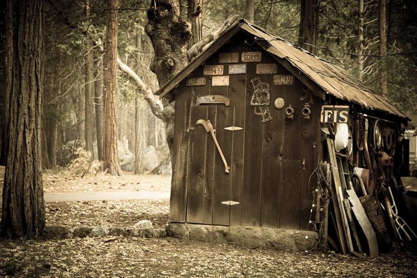 Yosemite National Park: Old Wooden Shed, Yosemite by Jane Rix