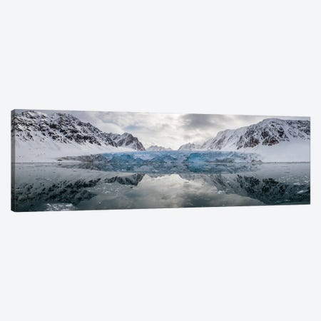 Panorama Of Kongsvegen Glacier In Svalbard, Arctic Circle Canvas Print #JRX264} by Jane Rix Canvas Wall Art