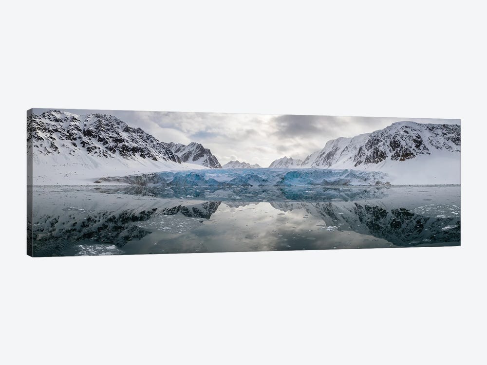 Panorama Of Kongsvegen Glacier In Svalbard, Arctic Circle by Jane Rix 1-piece Art Print