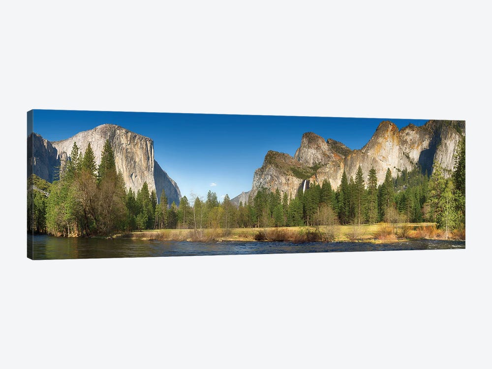Yosemite And Merced River Panorama, USA by Jane Rix 1-piece Canvas Art Print