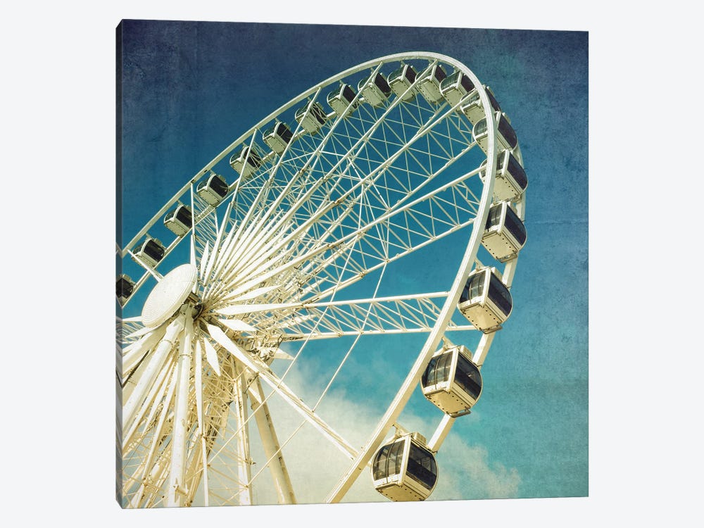 Ferris Wheel, Retro Style by Jane Rix 1-piece Canvas Art