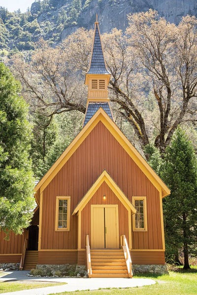 Jane Rix: Yosemite Chapel, California, USA by Jane Rix