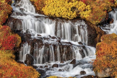 Hraunfossar Falls, Iceland by Jane Rix multi panel art