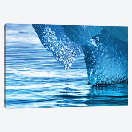Blue Iceberg Detail, Arctic Sea Canvas Print #JRX275} by Jane Rix Canvas Art Print