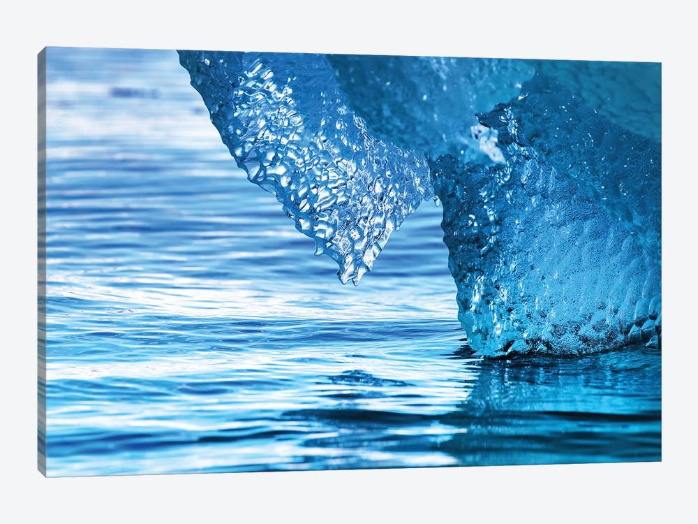 Blue Iceberg Detail, Arctic Sea by Jane Rix 1-piece Canvas Print