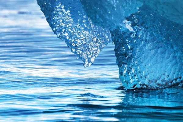 Glaciers & Icebergs: Blue Iceberg Detail, Arctic Sea by Jane Rix