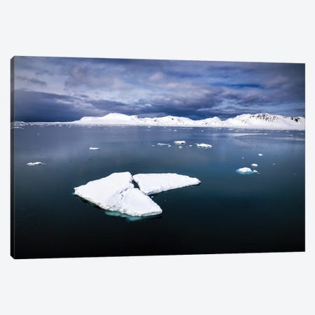 Ice Floes And Mountains, Svalbard Canvas Print #JRX276} by Jane Rix Canvas Print