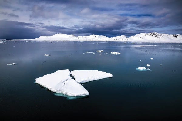 Glaciers & Icebergs: Ice Floes And Mountains, Svalbard by Jane Rix
