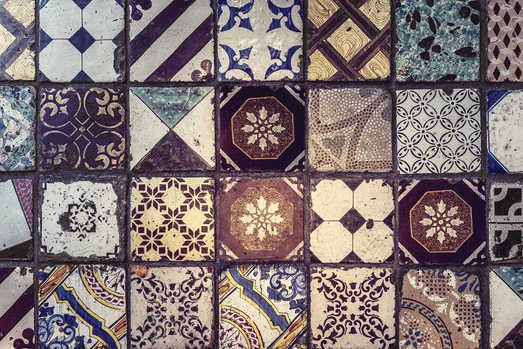 Antique Decorative Floor Tiles by Jane Rix wall art