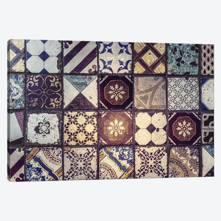 Antique Decorative Floor Tiles Canvas Print #JRX279} by Jane Rix Canvas Wall Art