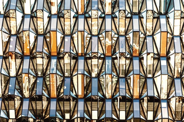 Architectural Background In Retro Tones by Jane Rix wall art
