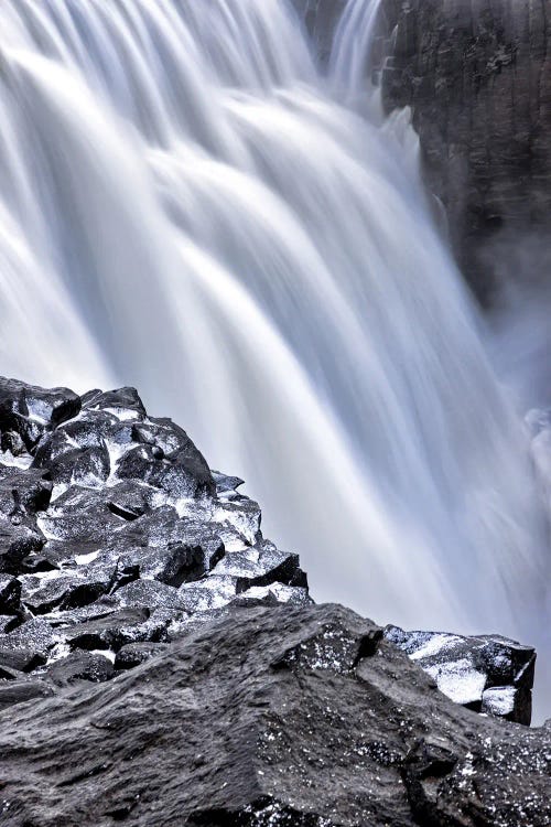 Close Up Detail Of Dettifoss Waterfall, Iceland