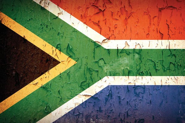 International Flags: Vintage South African Flag by Jane Rix