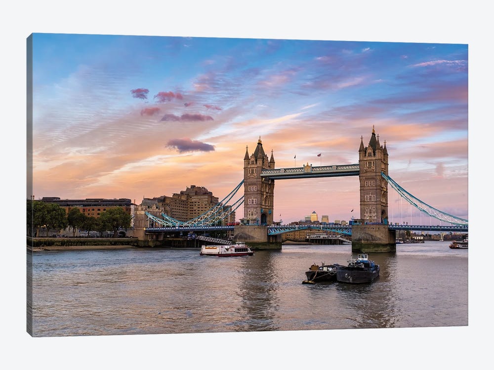 Tower Bridge At Dusk, London by Jane Rix 1-piece Canvas Art