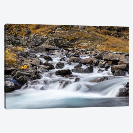 Detail Of The Folaldafoss Waterfall, Iceland Canvas Print #JRX306} by Jane Rix Canvas Print