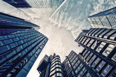 Hyperrealistic Urban Landscape by Jane Rix canvas print