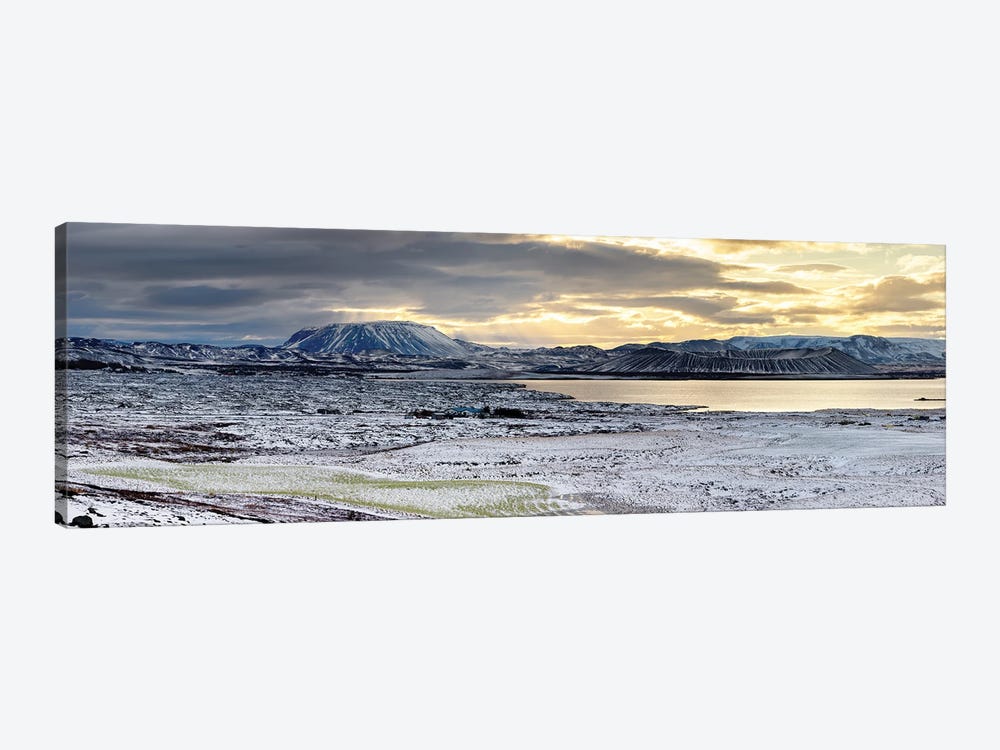 Volcano Craters At Lake Myvatn, Sunrise In Iceland by Jane Rix 1-piece Canvas Art