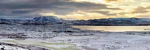 Volcanoes: Volcano Craters At Lake Myvatn, Sunrise In Iceland by Jane Rix