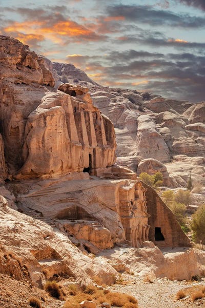 Ancient Ruins: Sunset At The Lost City Of Petra, Jordan by Jane Rix