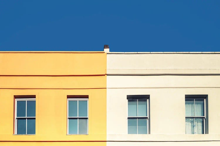 Houses And Blue Sky by Jane Rix wall art