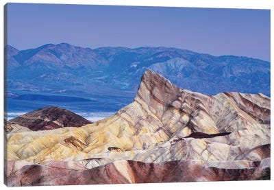 Manly Beacon At Dawn, Zabriskie Point In Death Valley Canvas Art Print - Jane Rix
