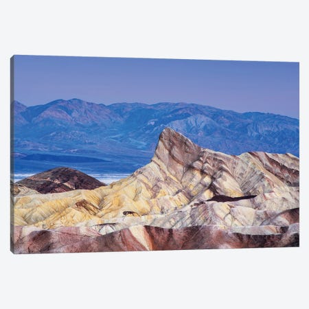 Manly Beacon At Dawn, Zabriskie Point In Death Valley Canvas Print #JRX325} by Jane Rix Art Print