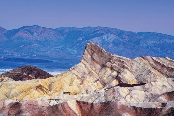 Jane Rix: Manly Beacon At Dawn, Zabriskie Point In Death Valley by Jane Rix