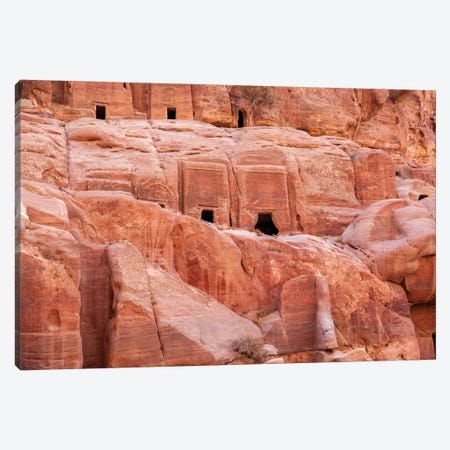 Petra Cave Dwellings Canvas Print #JRX330} by Jane Rix Canvas Print