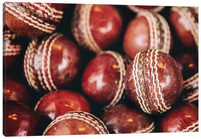 Vintage Cricket Balls Canvas Art Print - Jane Rix