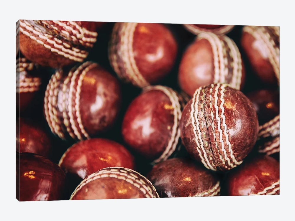 Vintage Cricket Balls by Jane Rix 1-piece Canvas Artwork