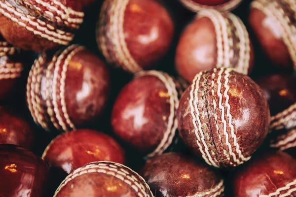 Jane Rix: Vintage Cricket Balls by Jane Rix