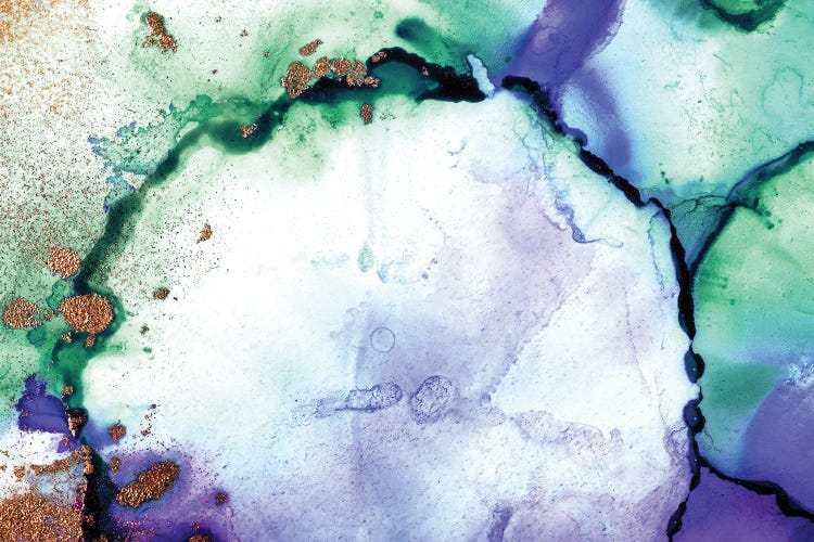 Alcohol Ink Background In Green And Blue by Jane Rix wall art
