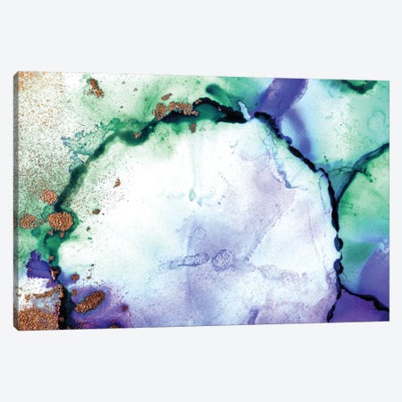 Alcohol Ink Background In Green And Blue Canvas Print #JRX338} by Jane Rix Canvas Art Print