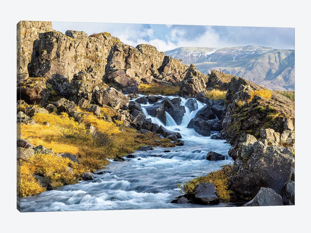 Drekkingarhylur On The Oxara River, Iceland by Jane Rix 1-piece Canvas Art