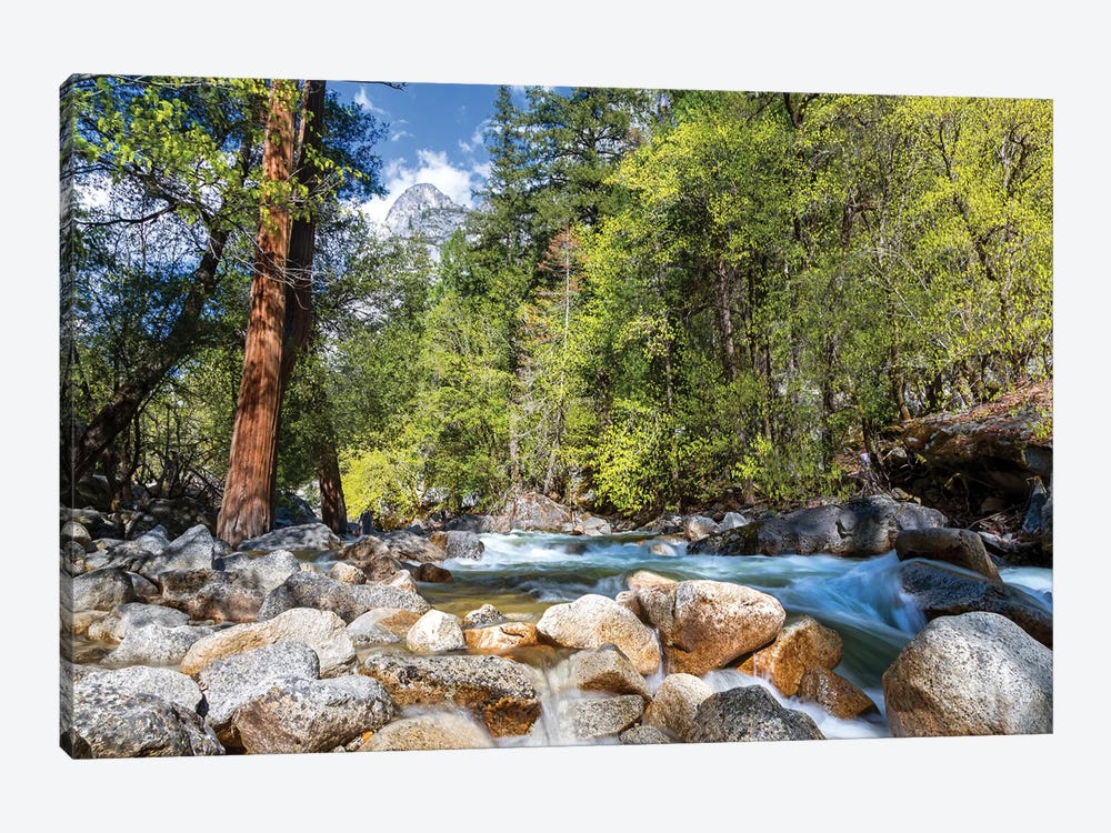 Yosemite River And Half Dome 1-piece Art Print